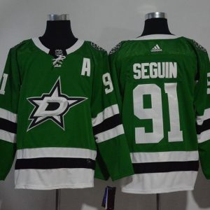 Men's Adidas Dallas Stars #91 Tyler Seguin Green Stitched NHL Jersey