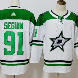 Men's Adidas Dallas Stars #91 Tyler Seguin White Stitched NHL Jersey