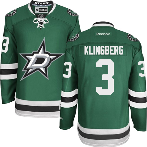 NHL Men's Dallas Stars #3 John Klingberg Reebok Green Home Jersey