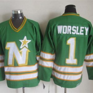 NHL Dallas Stars #1 Worsley Green Jersey