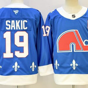 Men's Colorado Avalanche #19 Joe Sakic Blue 2025 Alternate Stitched Jersey