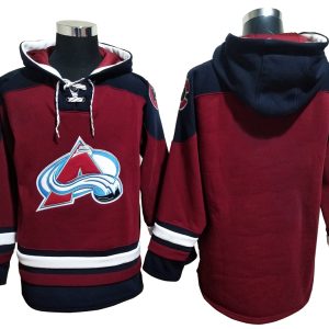 Men's Colorado Avalanche Blank Burgundy Pullover NHL Hoodie