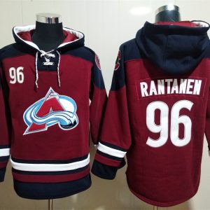 Men's Colorado Avalanche #96 Mikko Rantanen Burgundy Pullover NHL Hoodie