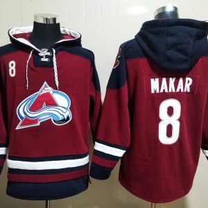 Men's Colorado Avalanche #8 Cale Makar Burgundy Pullover NHL Hoodie