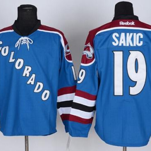 Men's Colorado Avalanche #19 Joe Sakic NHL Blue Reebok Jersey