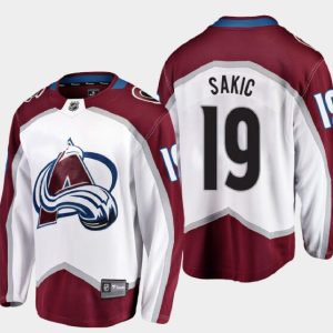 Men's Colorado Avalanche #19 Joe Sakic NHL White Adidas Jersey