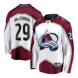Men's Colorado Avalanche #29 Nathan Mackinnon NHL White Adidas Jersey
