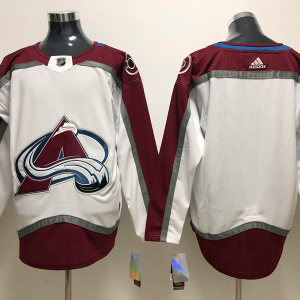 Men's Colorado Avalanche Blank White NHL Adidas Jersey