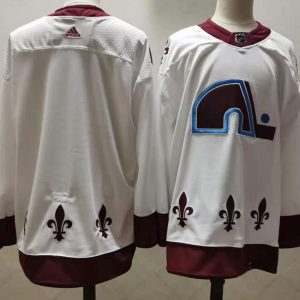 Men's Colorado Avalanche Blank 2020-21 White Reverse Retro Stitched NHL Jersey