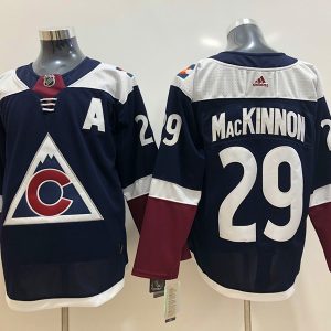 NHL Avalanche #29 Nathan MacKinnon Navy Blue Alternate Adidas Men Jersey