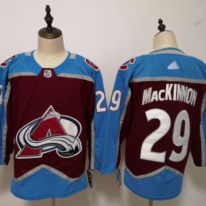 NHL Avalanche 29 Nathan MacKinnon Red Adidas Men Jersey