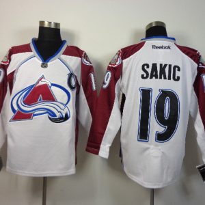 NHL Colorado Avalanche #19 Sakic White Jersey