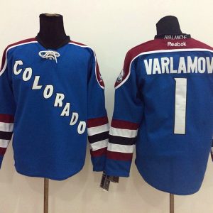 NHL Colorado Avalanche #1 Varlamov Blue Jersey