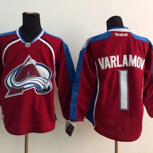 NHL Colorado Avalanche #1 Varlamov Red Jersey