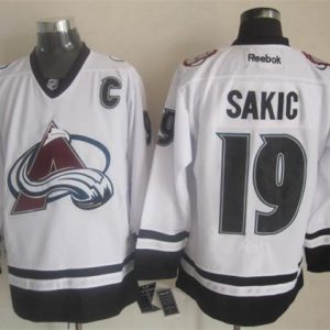 NHL Colorado Avalanche #19 Sakic White Jersey with C Patch