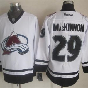 NHL Colorado Avalanche #29 MacKinnon White Jersey