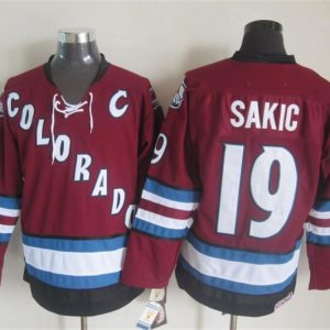 NHL Colorado Avalanche #19 Sakic Red Jersey