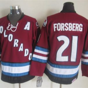 NHL Colorado Avalanche #21 Forsberg Red Jersey