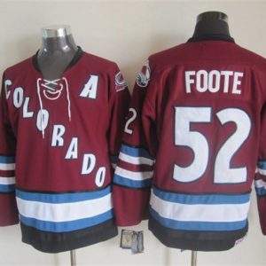 NHL Colorado Avalanche #52 Foote Red Jersey