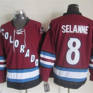 NHL Colorado Avalanche #8 Selanne Red Jersey