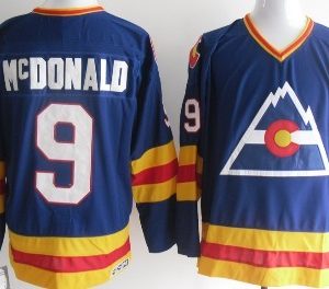 NHL Colorado Avalanche #9 Mc dONALD Blue Jersey