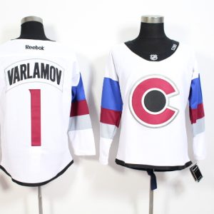NHL Colorado Avalanche #1 Varlamov White Jersey
