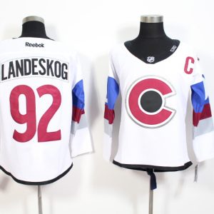 NHL Colorado Avalanche #92 Landeskog White Jersey