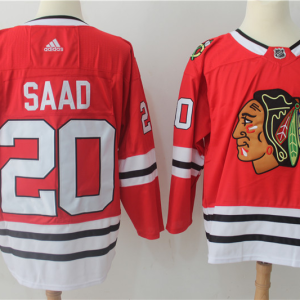 Men's Adidas Chicago Blackhawks #20 Brandon Saad Red Stitched NHL Jersey