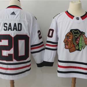 Men's Adidas Chicago Blackhawks #20 Brandon Saad White Stitched NHL Jersey