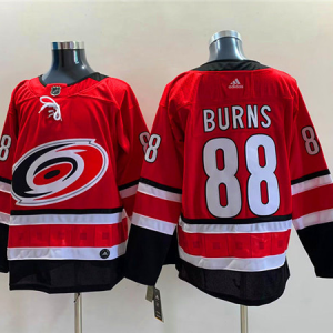 Men's Carolina Hurricanes #88 Brent Burns Red Stitched Jersey