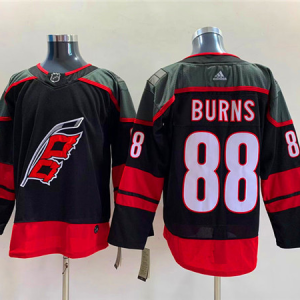 Men's Carolina Hurricanes #88 Brent Burns Black Stitched Jersey