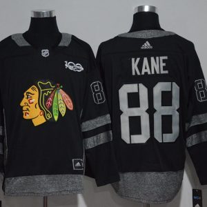 NHL Chicago Blackhawks #88 Kane 100th Anniversary Black Jersey