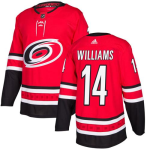 Men's Adidas Carolina Hurricanes #14 Justin Williams Red Stitched NHL Jersey