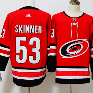 Men's Adidas Carolina Hurricanes #53 Jeff Skinner Red Stitched NHL Jersey