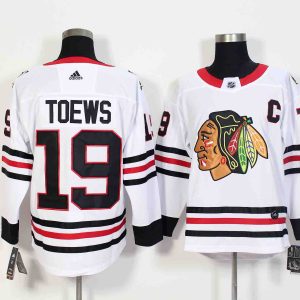Adidas Chicago Blackhawks #19 Toews White Jersey