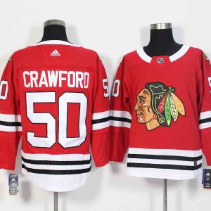 Adidas Chicago Blackhawks #50 Crawford Red Jersey