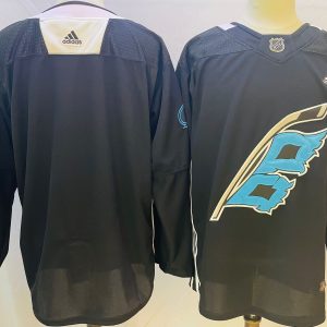 Men's NHL Carolina Hurricanes Blank 2022 Black Warm-Up Adidas Jersey