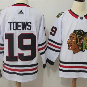 Adidas Chicago Blackhawks #19 Toews White Jersey