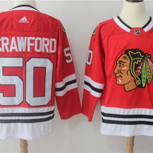 Adidas Chicago Blackhawks #50 Crawford Red Jersey