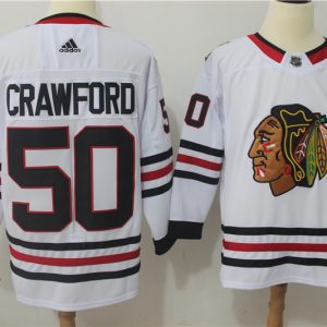 Adidas Chicago Blackhawks #50 Crawford White Jersey