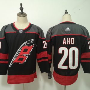 Men's Carolina Hurricanes #20 Sebastian Aho Black Adidas Stitched NHL Jersey