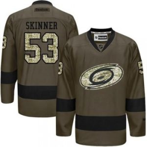 NHL Hurricanes 53 Jeff Skinner Green Salute to Service Men Jersey