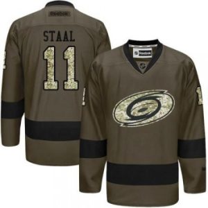NHL Hurricanes 11 Jordan Staal Green Salute to Service Men Jersey