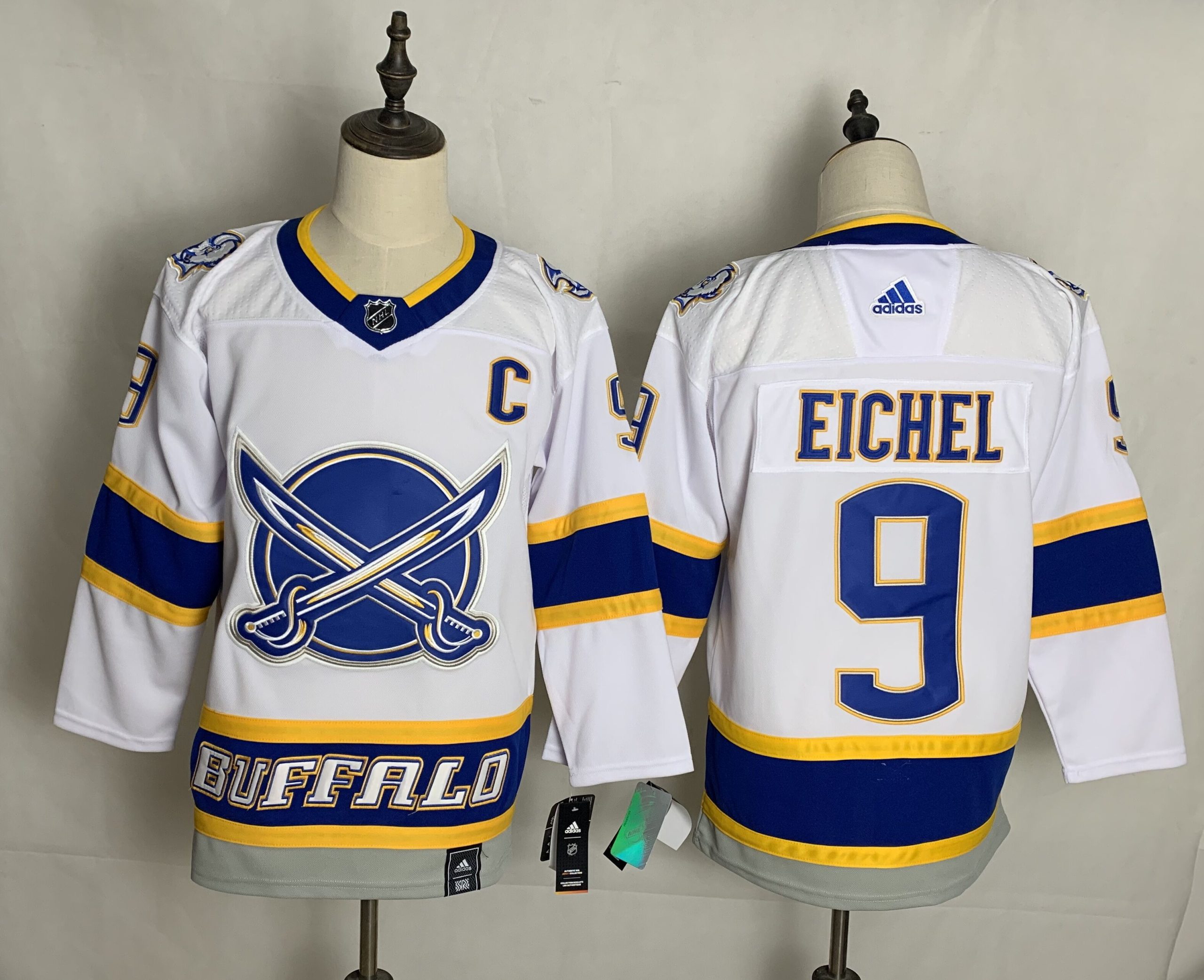 NHL Buffalo Sabres #9 Jack Eichel White 2020-21 Reverse Retro Stitched Jersey