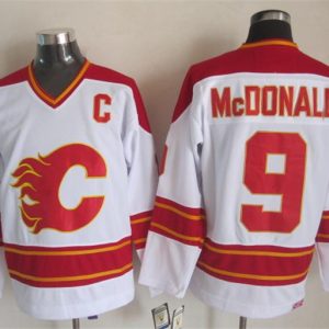 NHL Calgary Flames #9 McDonald White Jersey with C Patch