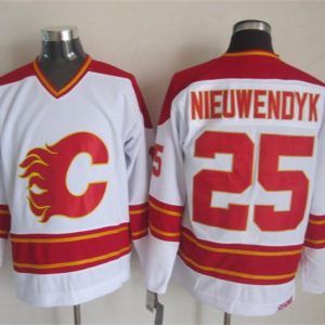 NHL Calgary Flames #25 Nieuwendyk White Jersey