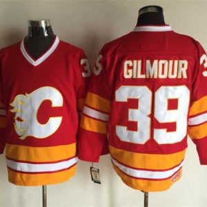 NHL Calgary Flames #39 Gilmour Red Jersey