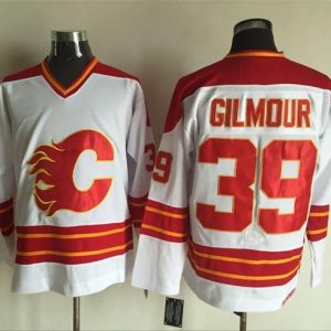NHL Calgary Flames #39 Gilmour White Jersey