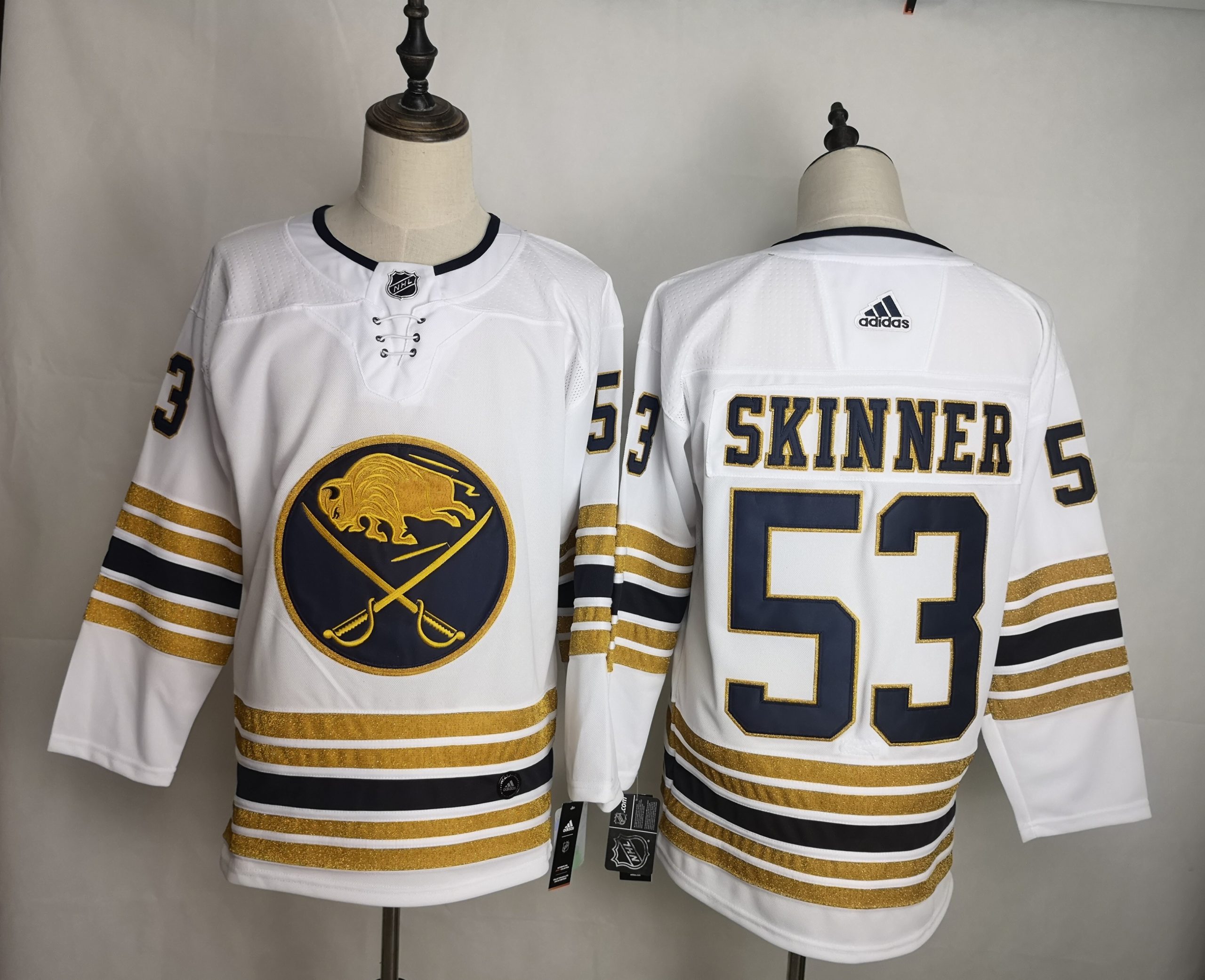 NHL Sabres #53 Jeff Skinner White Adidas Men Jersey