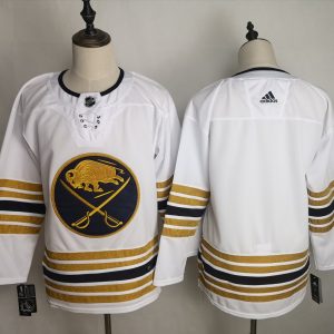 NHL Sabres Blank White 50th anniversary Adidas Men Jersey